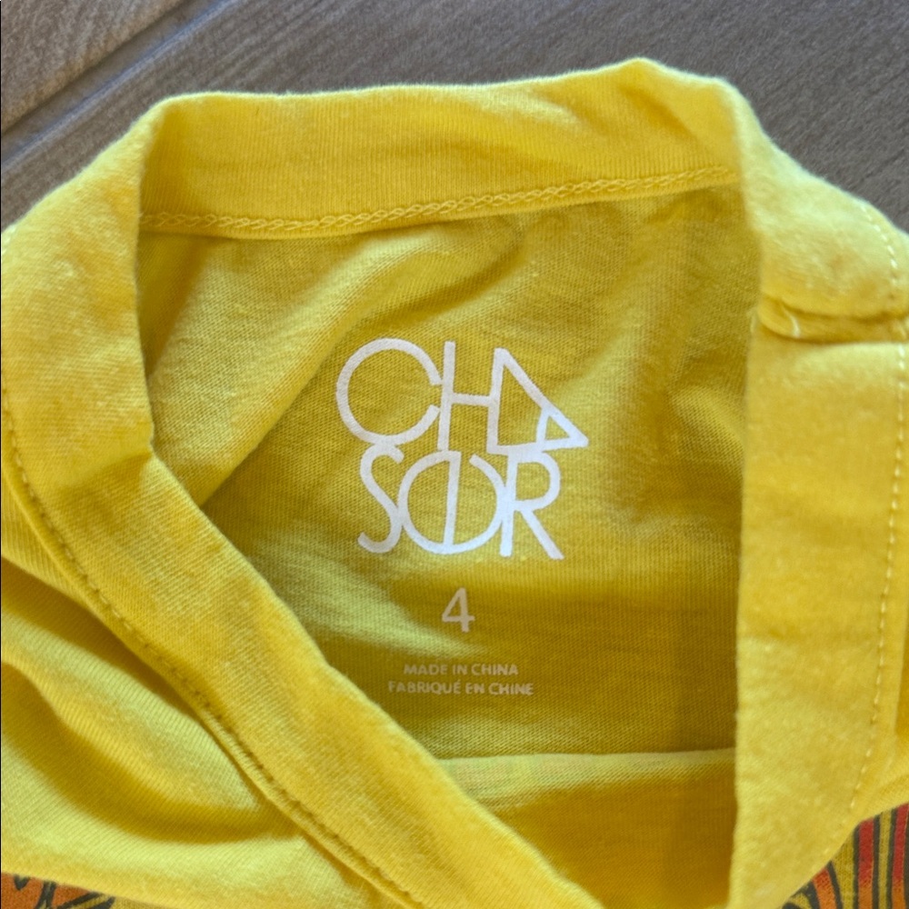 Chaser Kids Yellow Woodstock Kids T-Shirt. Size 4 - Picture 2 of 2